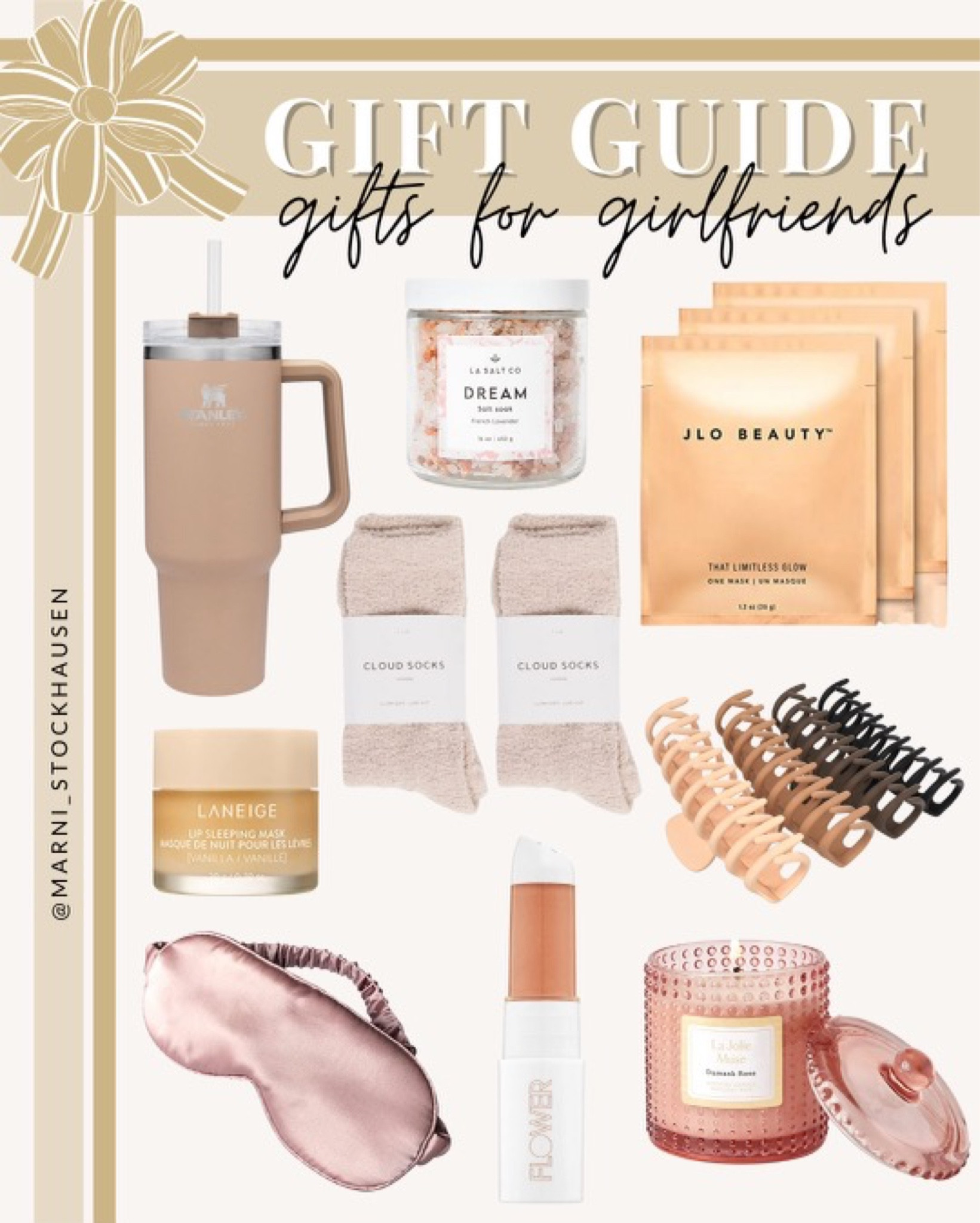 Gift guide — girlfriend edition 🤎 

Stanley tumbler, claw clips, candle, lip mask, sleep mask, bath salts, self care, cozy 
#amazongiftguide 
#founditonamazon
#amazonfavorites
#amazondeals
#LTKGiftGuide

#LTKHoliday #LTKbeauty