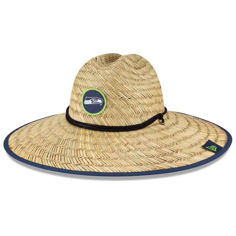 Men's Seattle Seahawks New Era Natural 2020 NFL Summer Sideline Official Straw Hat | NFL Shop