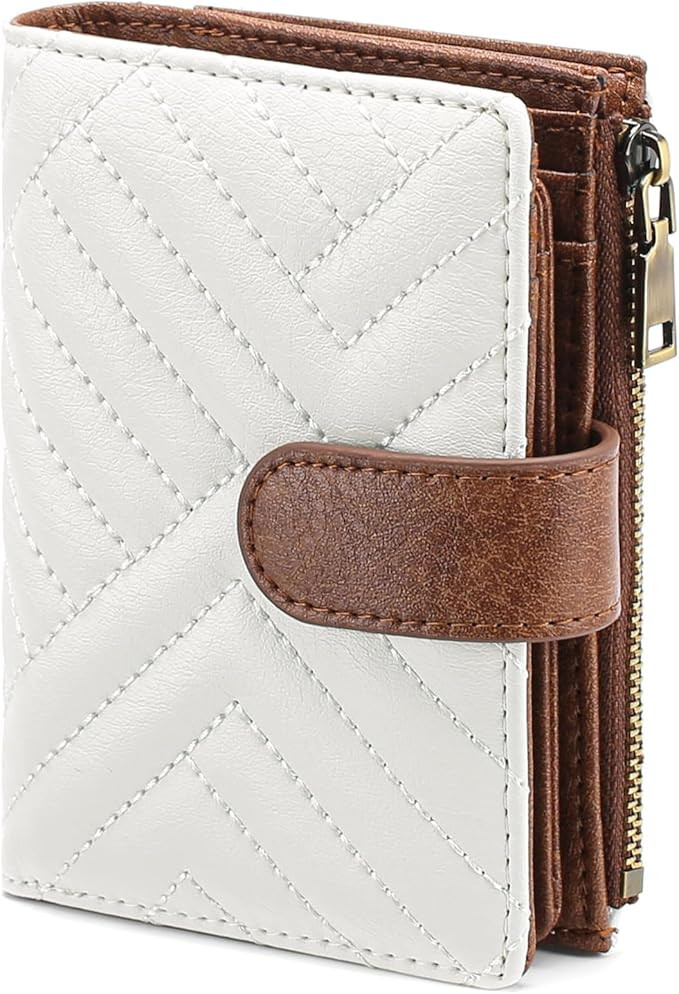 GAEKEAO Small Wallets for Women Vegan Leather RFID Blocking Bifold Zipper Pocket Wallet Card Case... | Amazon (US)