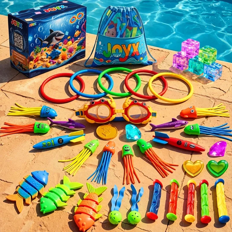 35 Pcs Pool Diving Toys Set with LED Light Cubes & Goggles \u2013 Fun Summer Swim Learning for Ki... | Walmart (US)