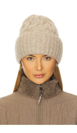 Free People Coast Line Beanie in Beige. | Revolve Clothing (Global)