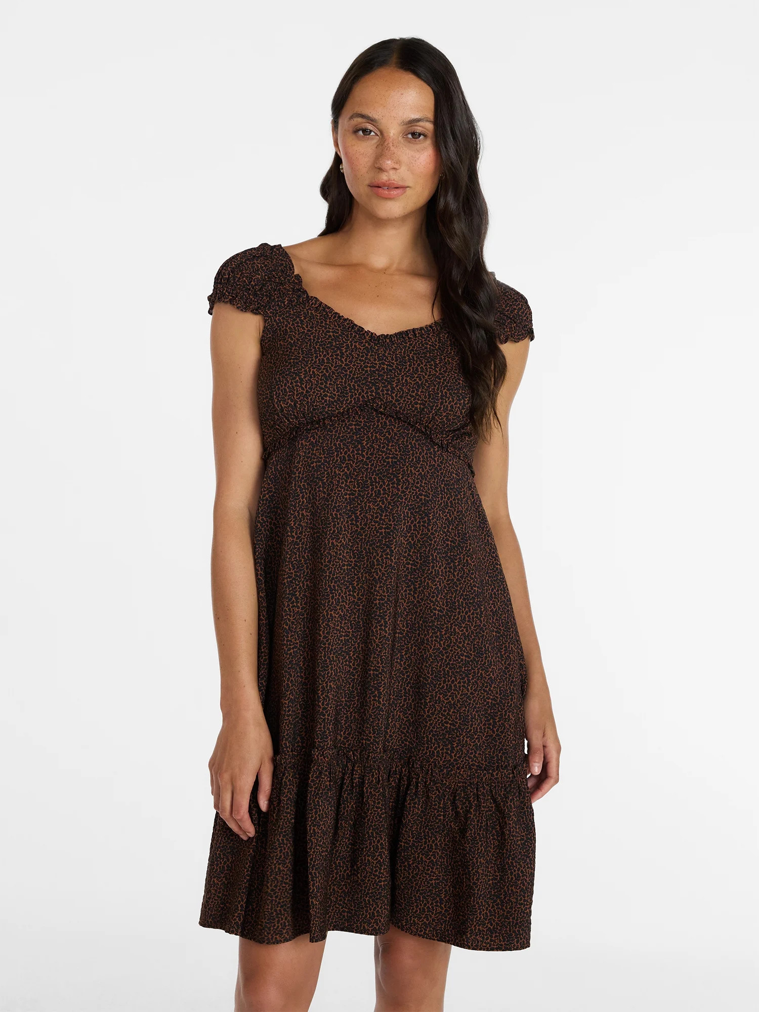 Time and Tru Women\u2019s Empire Waist Mini Dress, Sizes XS-XXXL | Walmart (US)