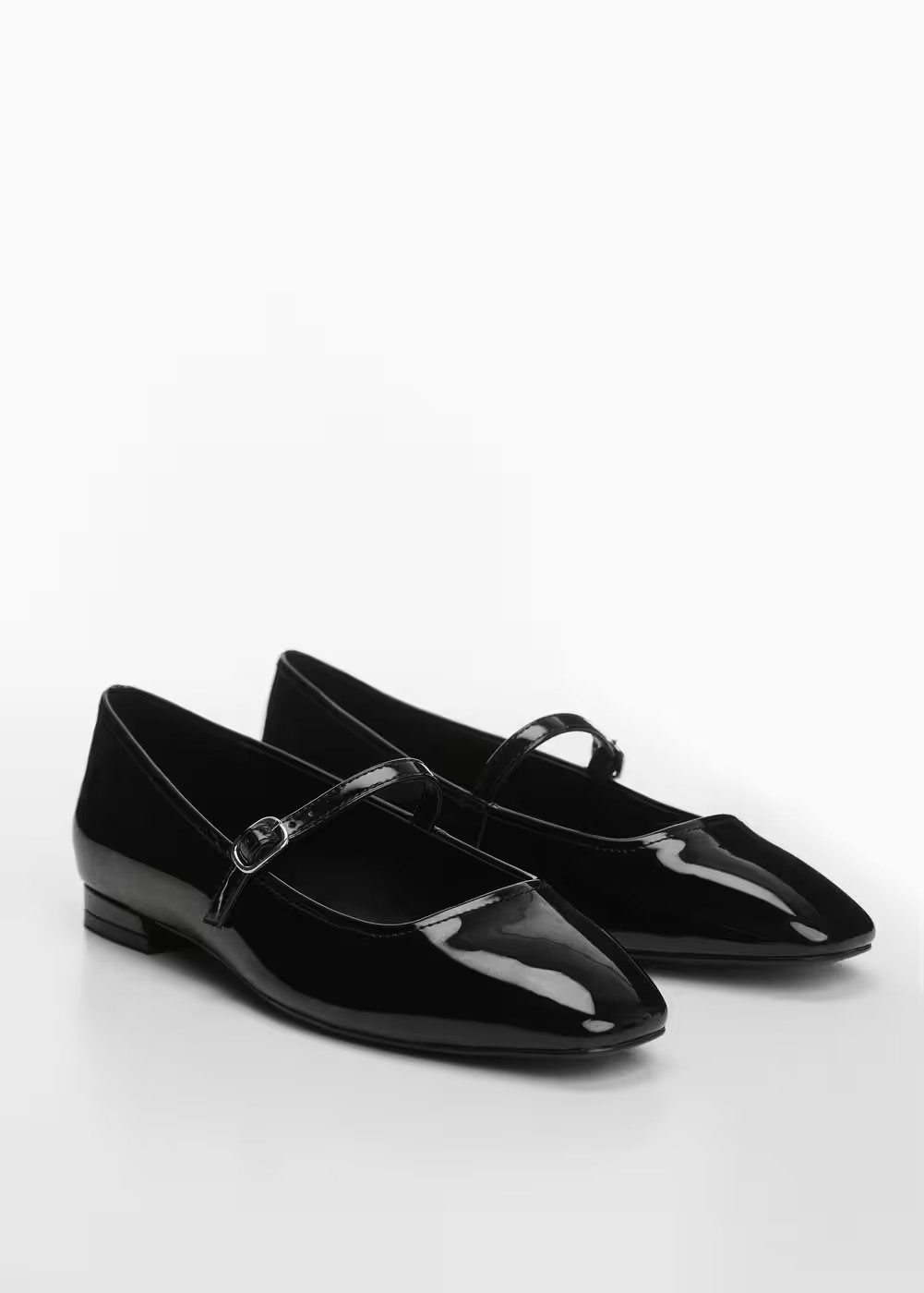 Patent leather effect ballerina | MANGO (UK)