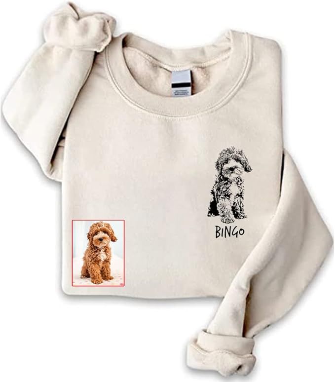 GODMERCH Custom Dog Photo Sweatshirt, Dog Mom Sweatshirt, Dog Mom Shirts For Women, Dog Mama Swea... | Amazon (US)