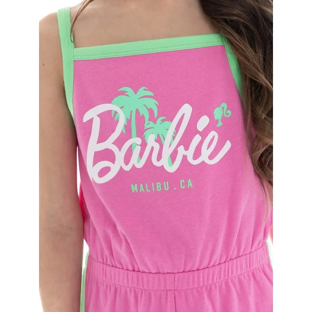 Barbie Toddler Girls Sleeveless Graphic Print Romper, Sizes 12M-3T | Walmart (US)