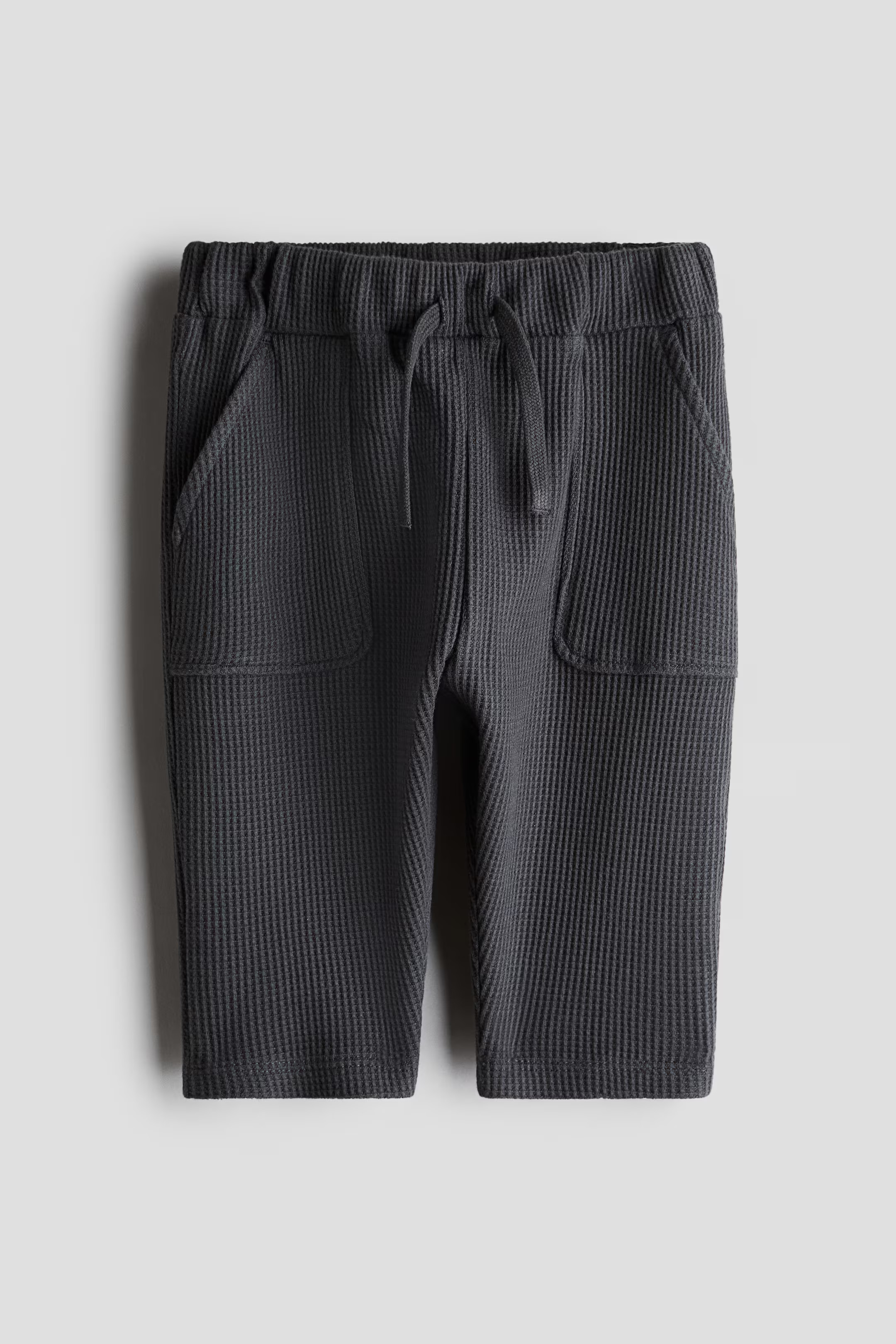 Waffled Cotton Joggers - Dark gray - Kids | H&M US | H&M (US + CA)