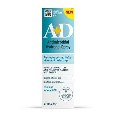 A+D Antimicrobial Hydrogel Diaper Rash Spray - 4oz | Target