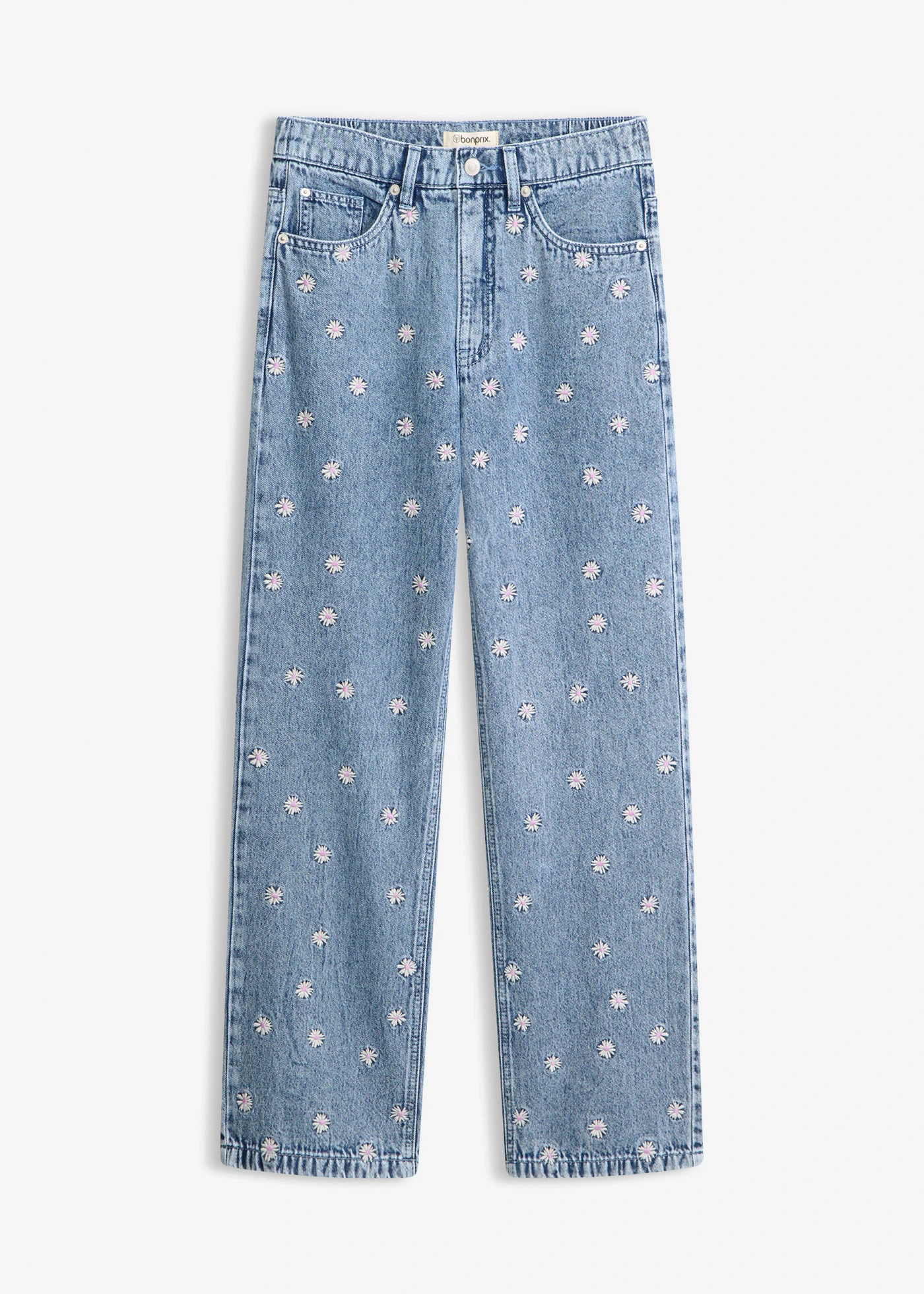 Straight jeans van katoen, high waist | Bonprix NL