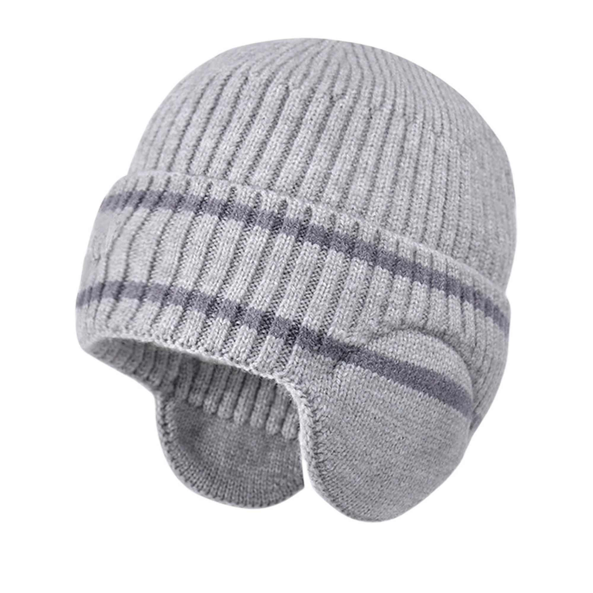 Women's Striped Knit Beanie with Ear Flaps - Winter Warm Hat | Kohl's
