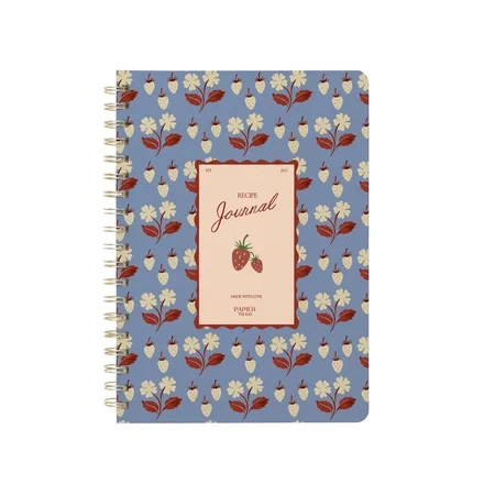 Papier To Go, Guided Recipe Journal, Spiral, Hardcover, B5 Size - 7.1 x 10", Painted Fruit Print ... | Walmart (US)
