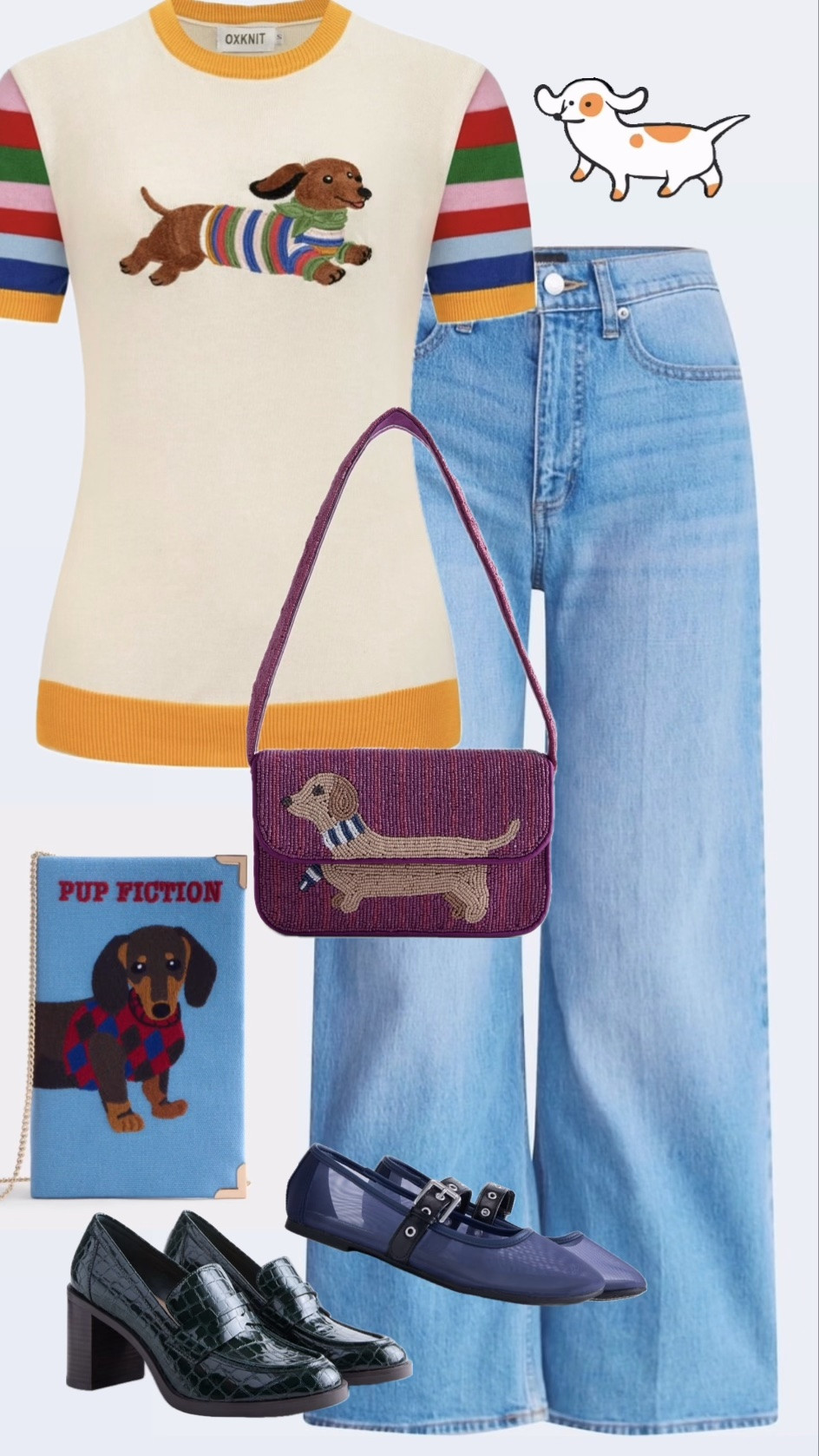 It’s long dog seasonnnnn

Sweater: Oxknit XS
Jeans: Free Assembly 4
Pup Fiction Bag: Free Assembly
Beaded Bag: Free Assembly
Loafers: Free Assembly
Mesh Flats: No Boundaries
Hair Clip: Free Assembly

#LTKootd #LTKSeasonal #LTKgrwm