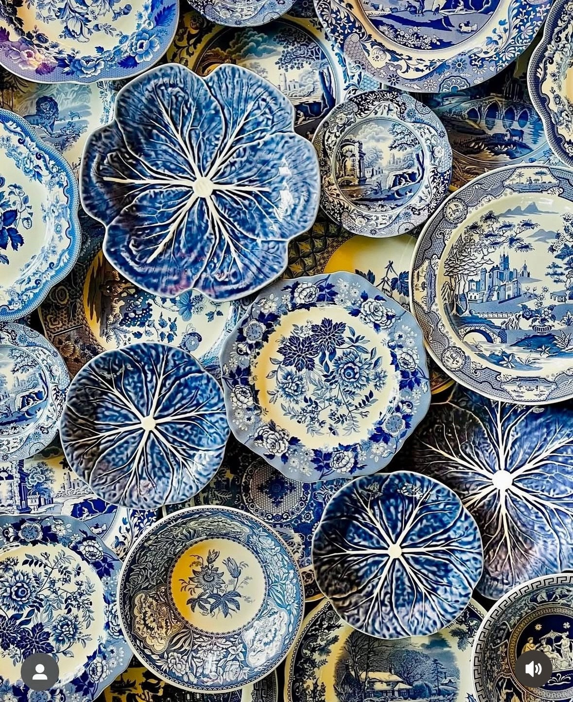 New and vintage blue and white transferware paired with blue cabbagewaree

#LTKHome #LTKParties #LTKSaleAlert