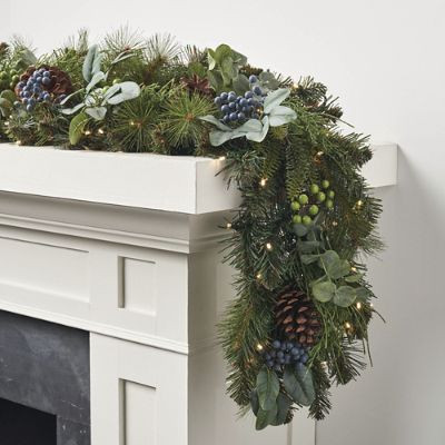 Indigo Berry Greenery Garland | Frontgate | Frontgate