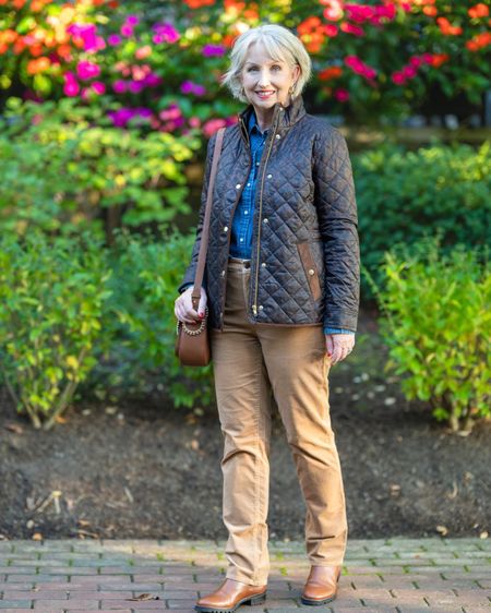 This denim button-front shirt and the quilted jacket were both top sellers at Dressed for My Day in October. They both run true to size, as does everything else here. Great fall wardrobe essentials for the over 50 woman who wants to look stylish in a casual lifestyle  

#LTKover40 #LTKSeasonal #LTKmidsize
