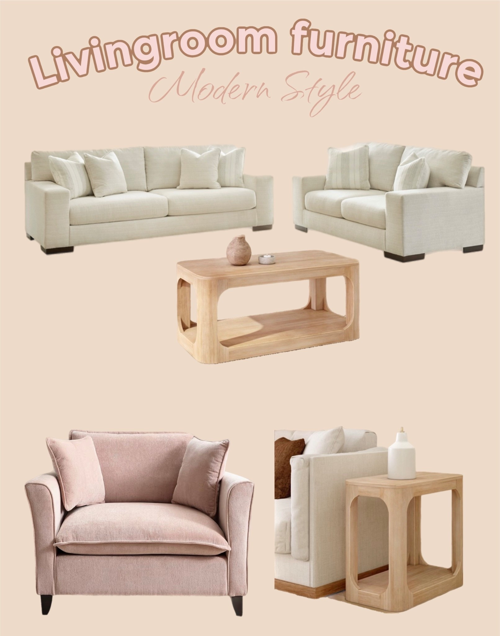 Living room furniture. Sofa set , coffee table, end table. Oversized chair. 

#LTKStyleTip #LTKHome #LTKFamily
