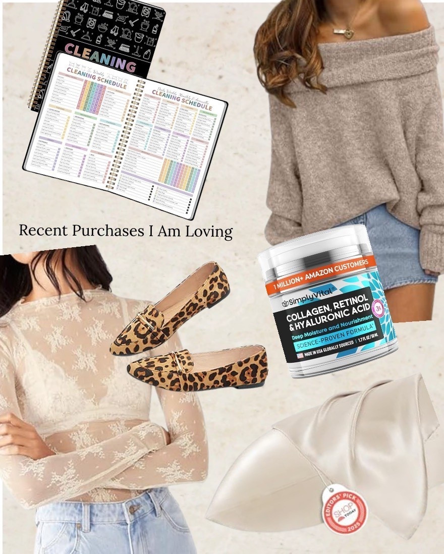 10/10 purchases as of late! The sweater is to die for and the lace top for layering is sooo cute! My go to shoes for work, the softest pillowcases, and a cleaning schedule bc I am a pen and paper girl. And yall…the cream! It has helped form my neck so much!

#LTKOver40 #LTKdayinmylife #LTKFindsUnder50