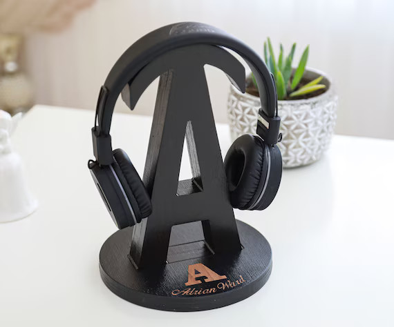 Gamer gifts for Boyfriend, Personalized Headphone Stand, Custom headphone stand, Man Gift DJ Gift... | Etsy (US)