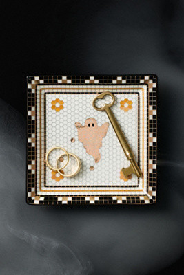 Bistro Tile 24k Gold Accent Halloween Vanity Tray | Anthropologie (US)