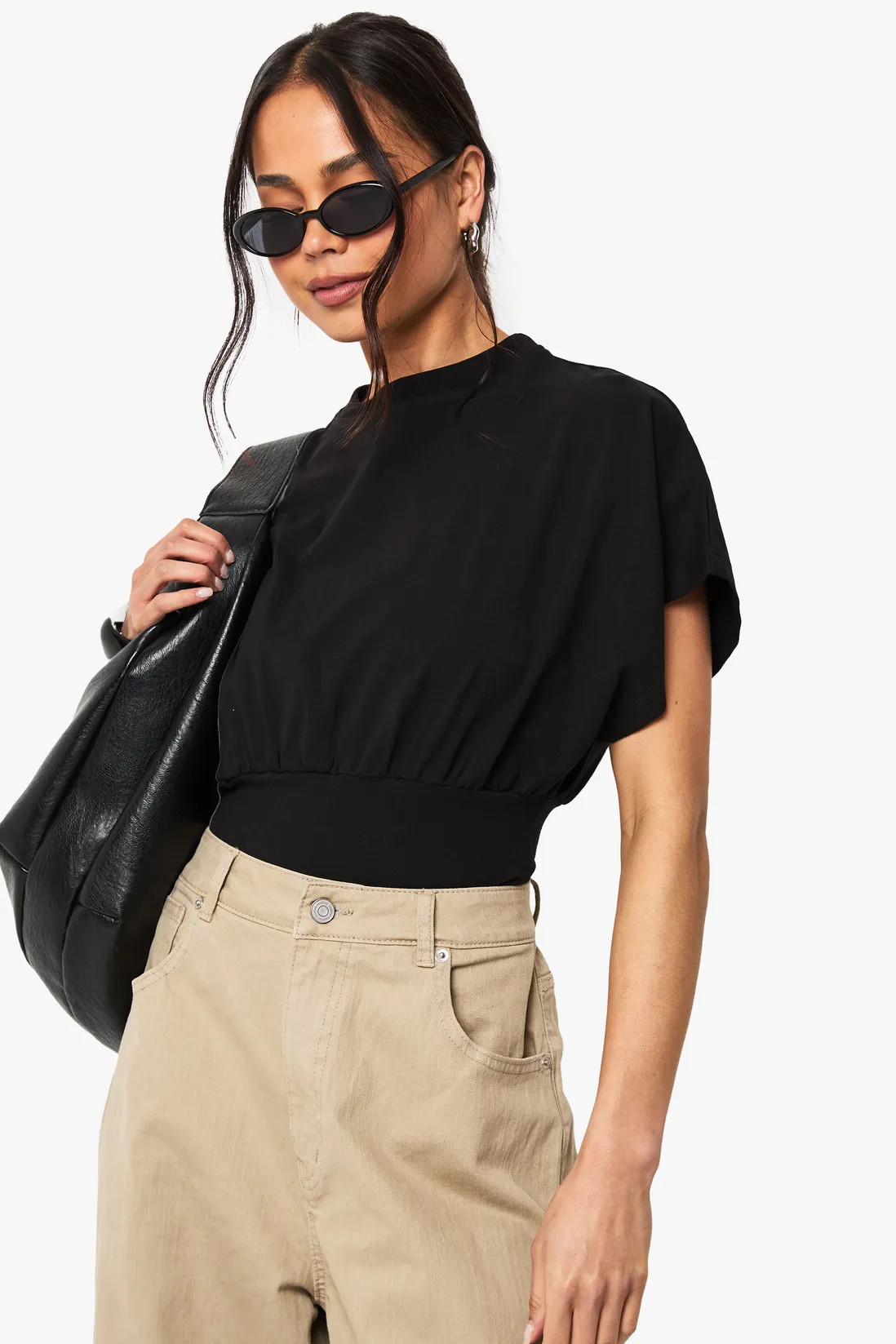 T-Shirts | Fitted Waist T-Shirt | boohoo | Debenhams UK
