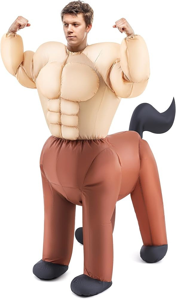Inflatable Centaur Muscle Costume for Men Adult Funny Halloween Inflatable Costume Forum Centaur ... | Amazon (US)