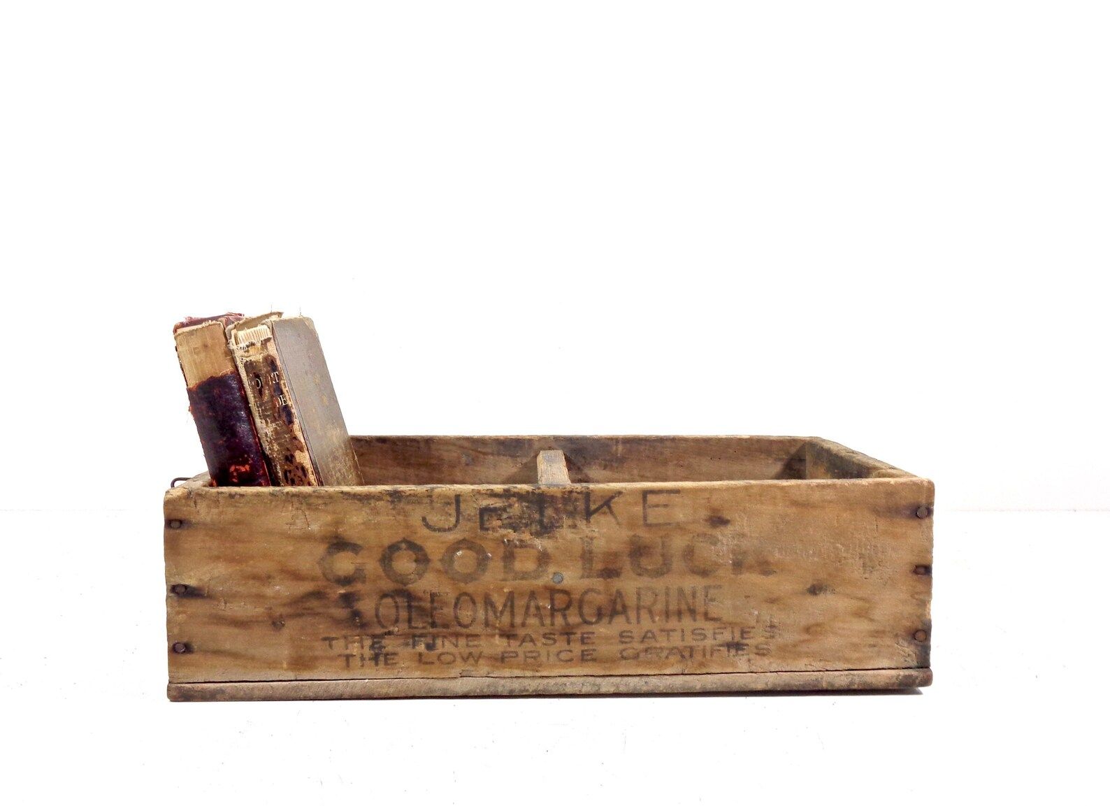 Vintage Advertising Wood Box 1920s Jelke Good Luck | Etsy | Etsy (US)