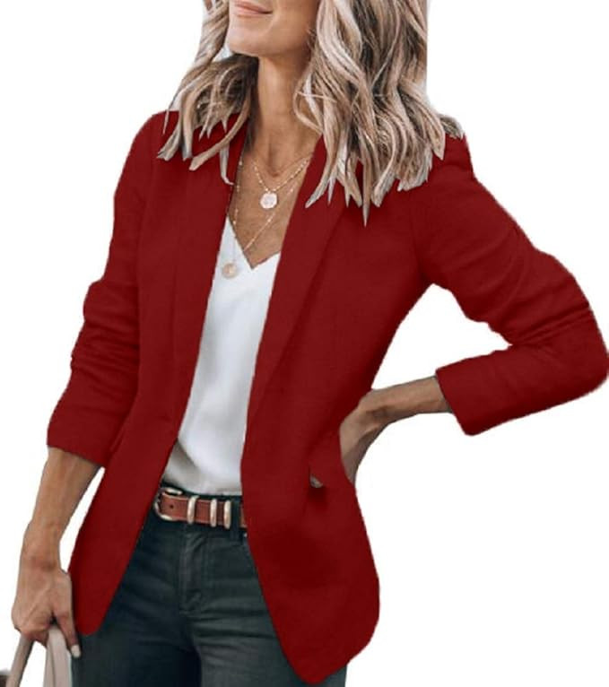 Cicy Bell Womens Casual Blazers Open Front Long Sleeve Work Office Jackets Blazer | Amazon (US)