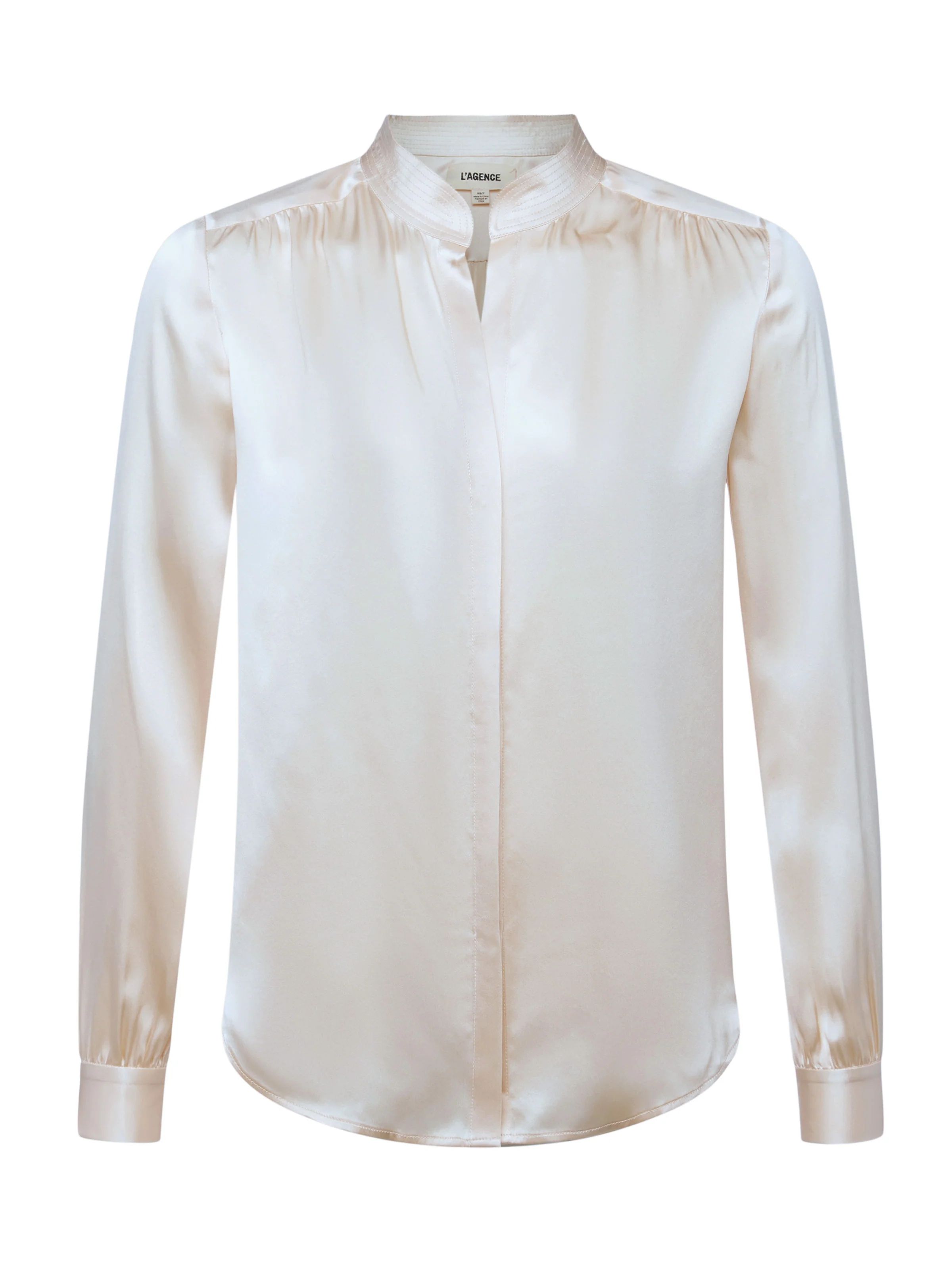 L'AGENCE Bianca Blouse in Pearl | L'Agence