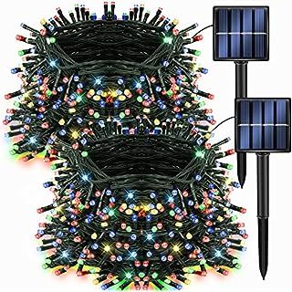 Toodour Solar Christmas Lights, 2 Packs 72ft 200 LED 8 Modes Solar String Lights, Waterproof Sola... | Amazon (US)