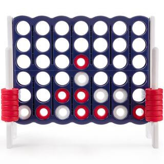 HONEY JOY Jumbo 4-to-Score Giant Game Set Giant 4 in A Row Game Set in Blue+ White TOPB003791 - T... | The Home Depot