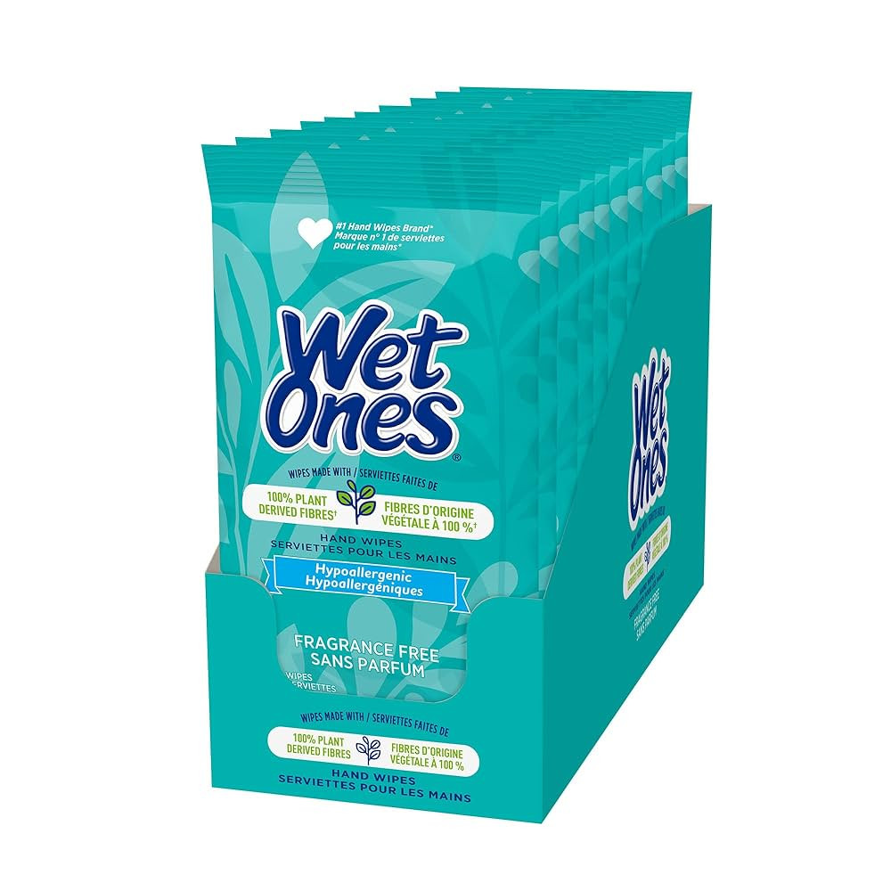Wet Ones Hand Wipes, Plant Derived Wet Wipes 12 Count Travel Pack, Pack of 12, White | Amazon (CA)