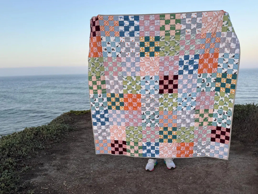 Animal Patchwork Throw Quilt, Large 16-Patch Design | Etsy (US)