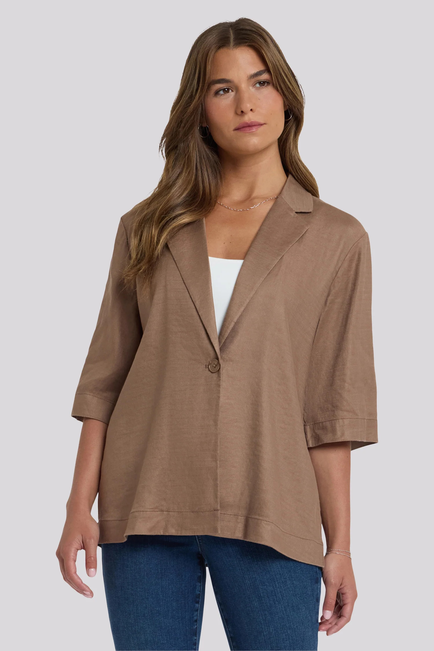 Elbow Sleeve Blazer - Toasted Coconut | NYDJ