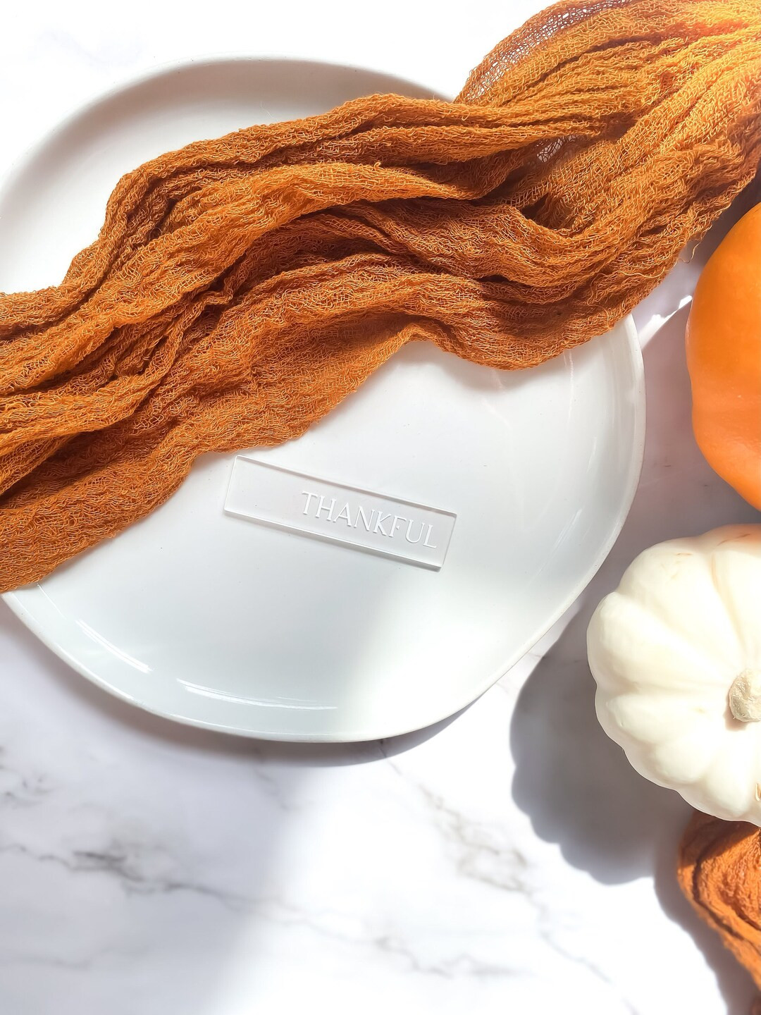 Clear Acrylic Thanksgiving Place Cards | Thankful, Grateful, Joyful | Small Rectangle | Thanksgiv... | Etsy (US)