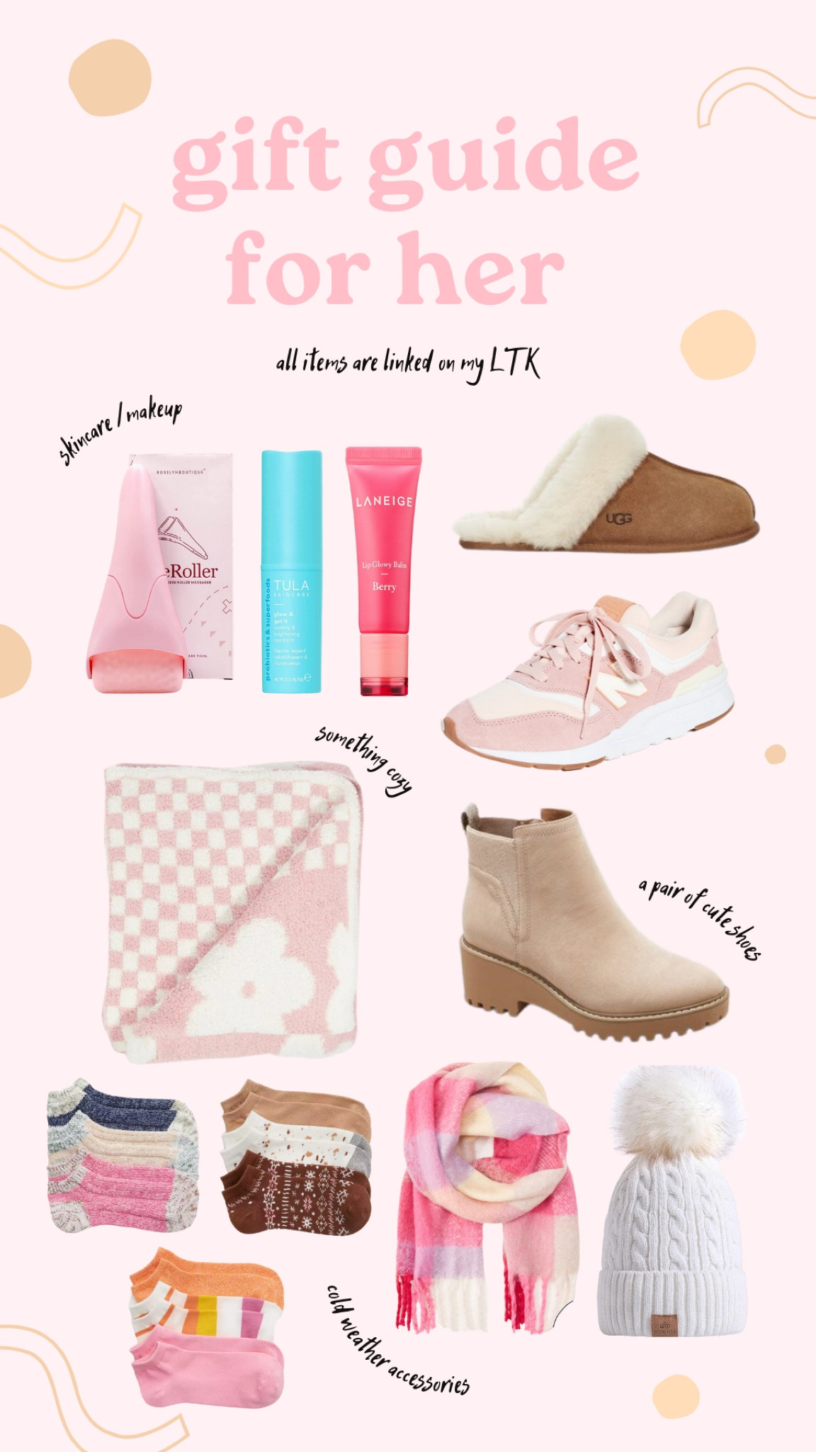 gift guide, gifts for her, Christmas gift guide, uggs, winter boots, skincare, makeup, chunky scarf, blanket, new balance sneakers 

#LTKsalealert #LTKHoliday #LTKstyletip