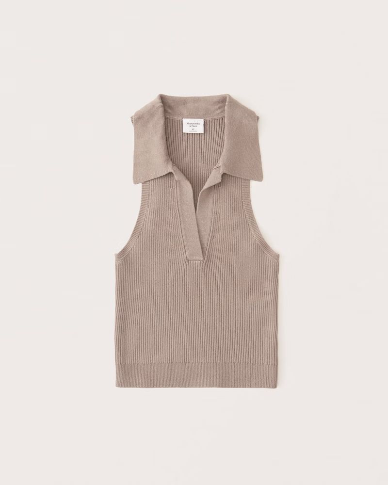 Women's Polo Collar Tank | Women's Tops | Abercrombie.com | Abercrombie & Fitch (US)