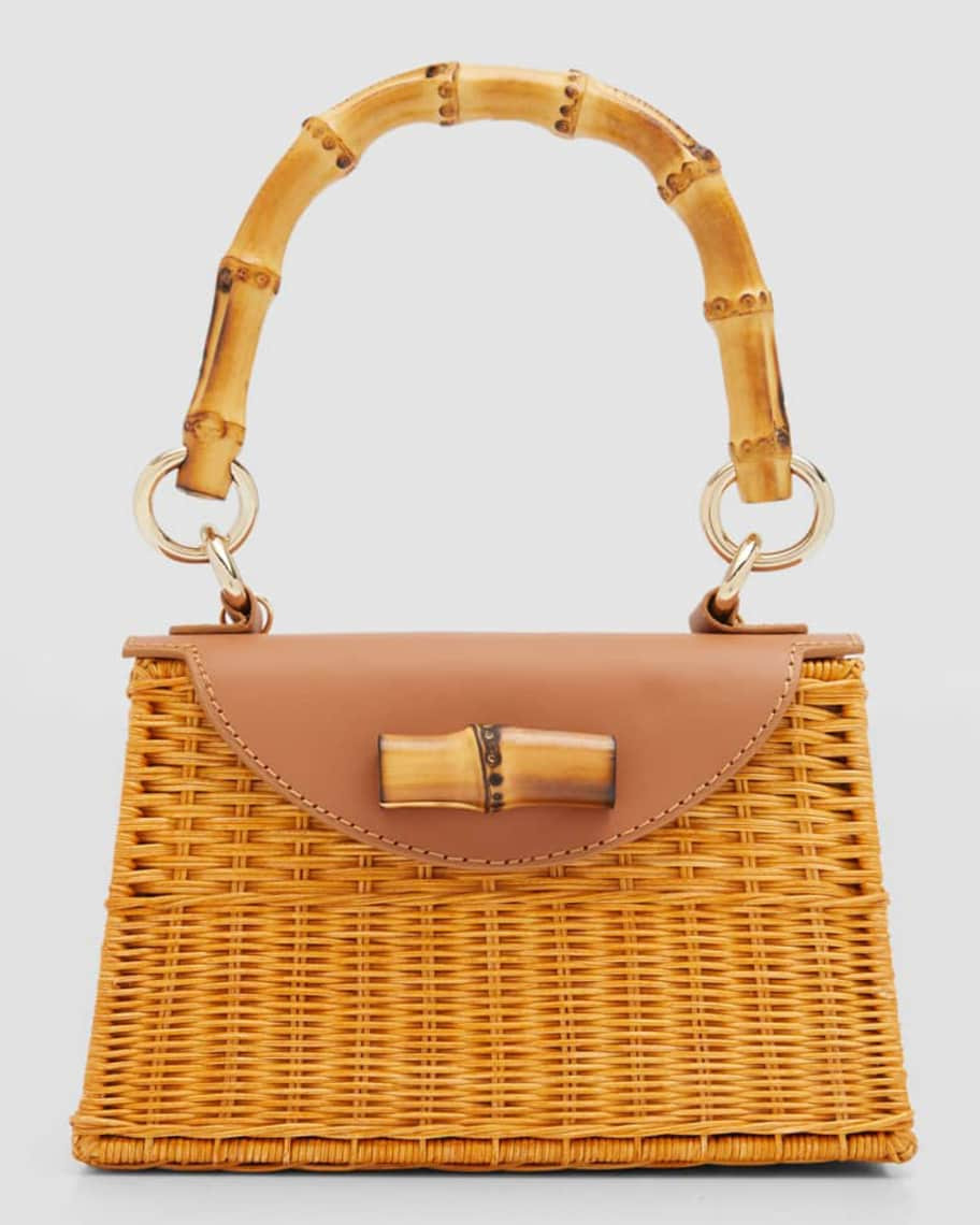 Serpui Abigail Wicker Top-Handle Bag | Neiman Marcus