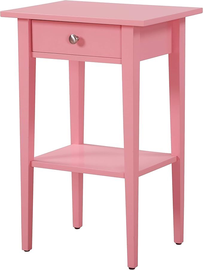 Glory Furniture Dalton , Pink Nightstand, SIDE TABLE 28" H x 14" W x 18" D | Amazon (US)