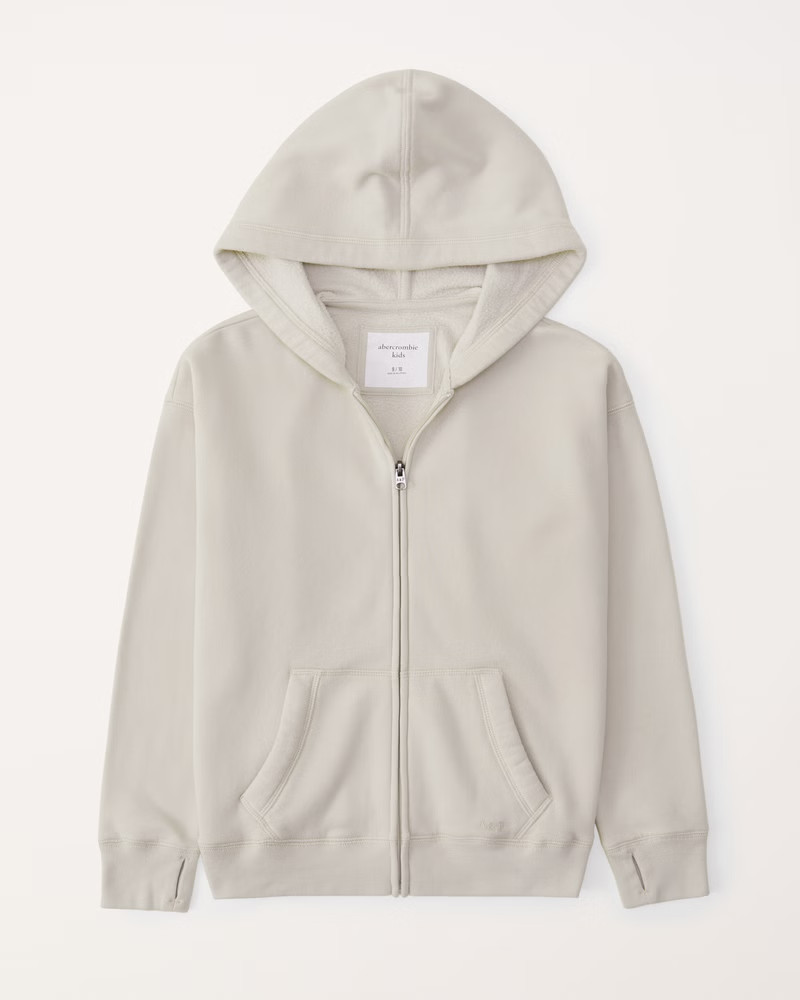 essential legging-friendly full-zip hoodie | Abercrombie & Fitch (US)
