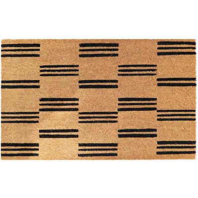Door Mat Broken Stripe Black/Beige - Project 62™ | Target