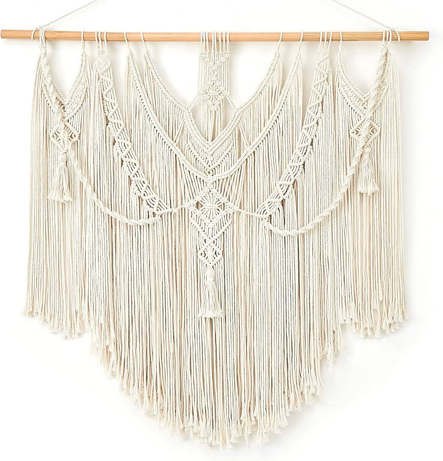 Mkono Macrame Wall Hanging Boho Home Decor Chic Woven Decoration for Bedroom Living Room Apartmen... | Amazon (US)