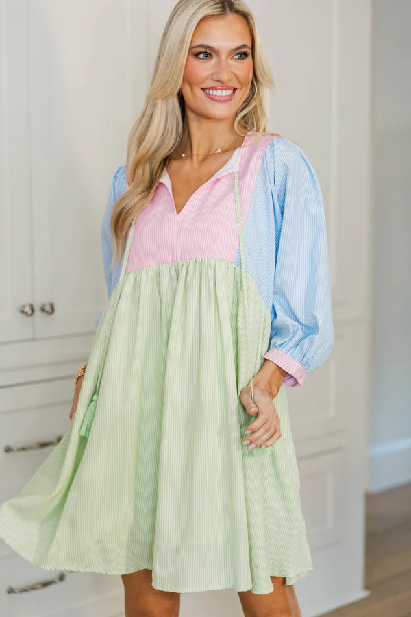 NURSING COLLECTION: Through The Years Multicolor Striped Babydoll Dress | The Mint Julep Boutique
