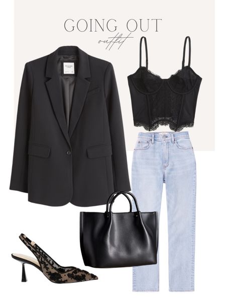 Black monochrome Going out outfit! 