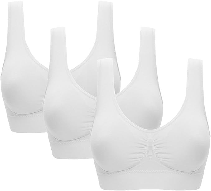 Vermilion Bird Women's 3 Pack Seamless Comfortable Sports Bra with Removable Pads | Amazon (US)