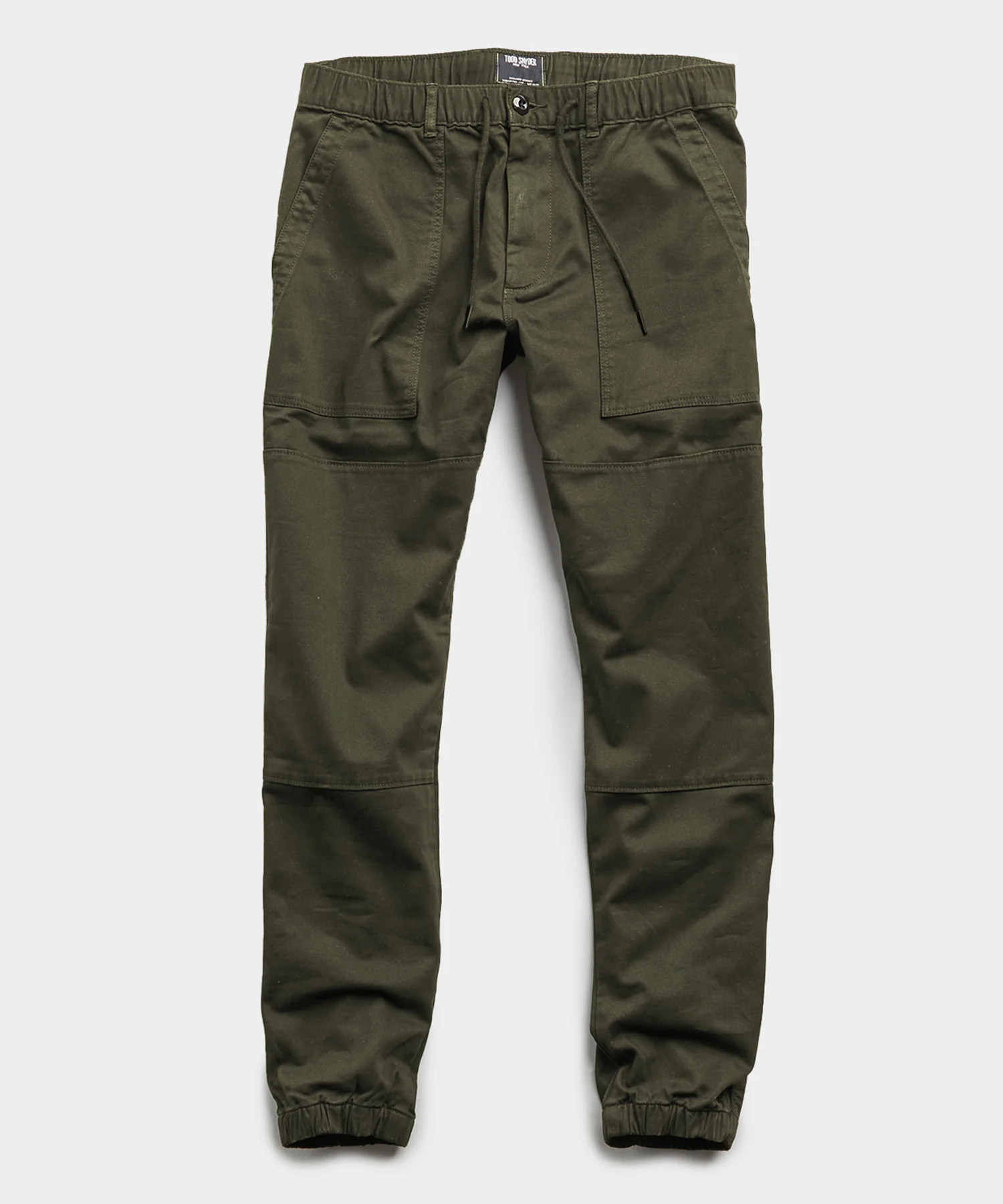 Italian Stretch Drawstring Camp Jogger in Olive | Todd Snyder