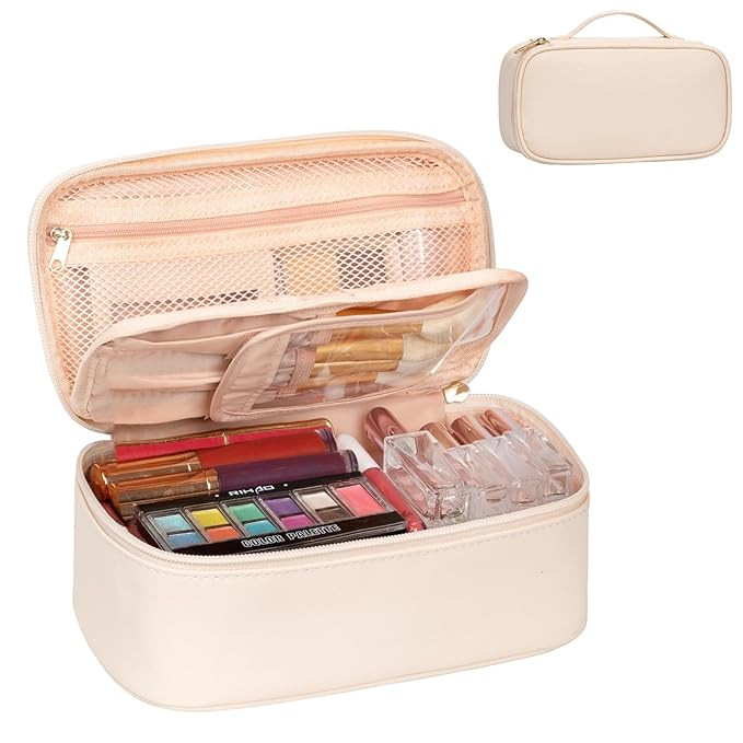 OCHEAL Small Makeup Bag,Portable Cute Travel Makeup Bag Pouch for Women Girls Makeup Brush Organi... | Amazon (US)