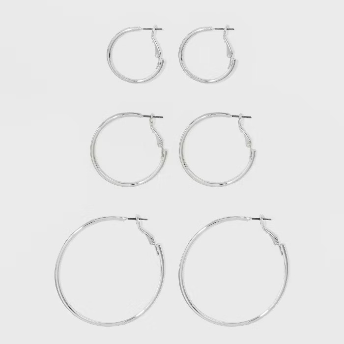 Hoop Earring Set 3ct - A New Day™ | Target