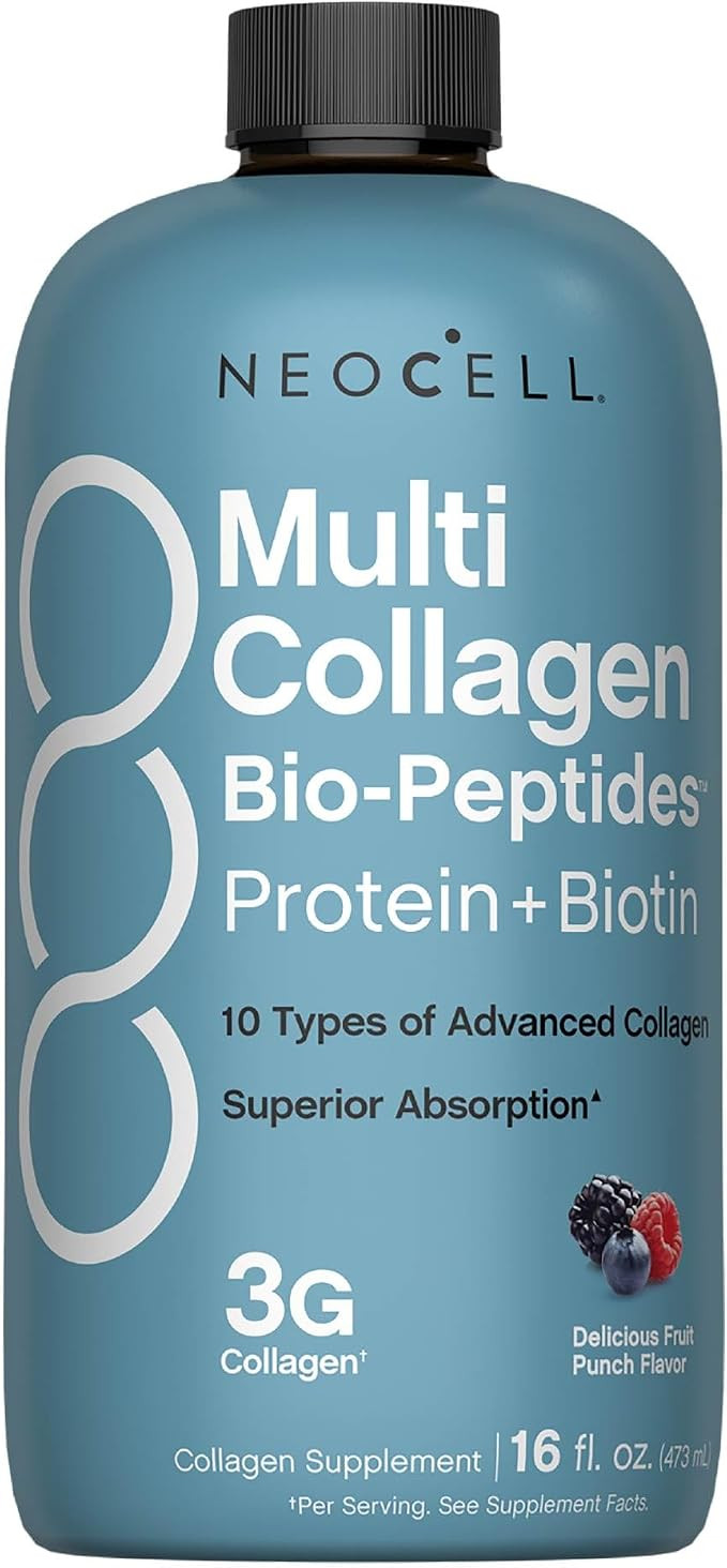 NeoCell Liquid Multi Collagen Peptides | 16 Fl Oz | Protein Plus Biotin | 10 Types of Advanced Co... | Amazon (US)