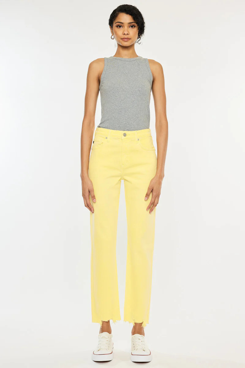 Danny High Rise Straight Fit Leg Jeans | Kancan USA