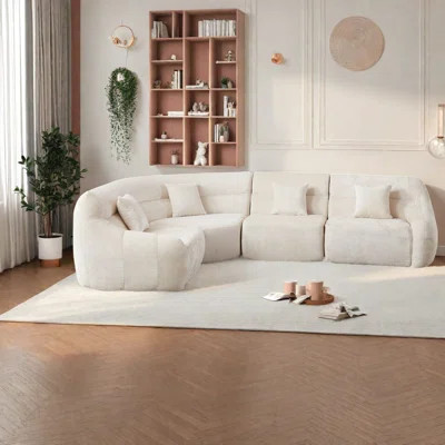 Spacious Modern Chenille Sectionals, No Assembly Needed, Ideal For Family | Wayfair North America