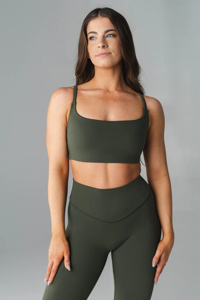 Cloud II™ Scoop Bra - Olive | Vitality